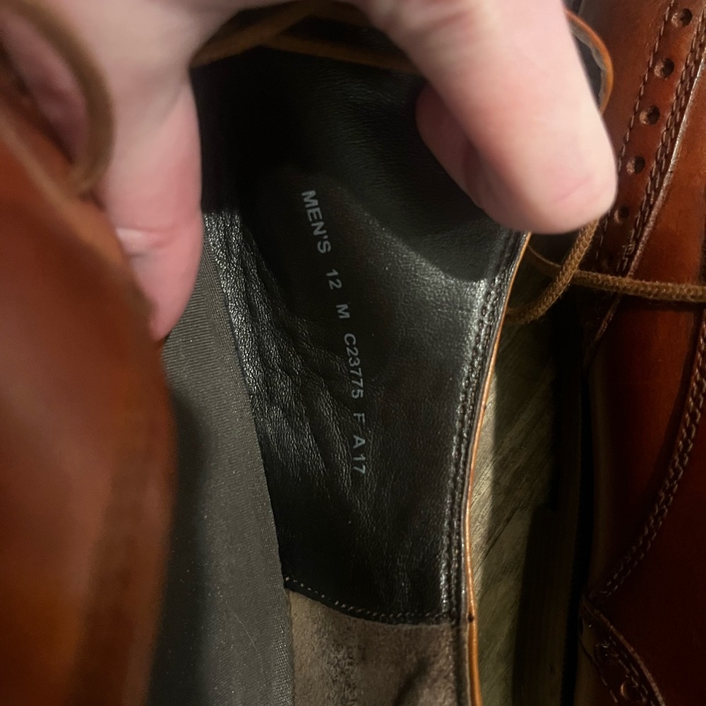 Cole Haan Grand O.S. Oxford Brown Leather Wingtip Brogue Lace Up Shoes 12 - Picture 4 of 8